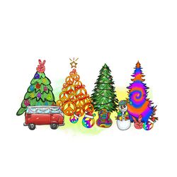 Hippie Peace Christmas Tree PNG