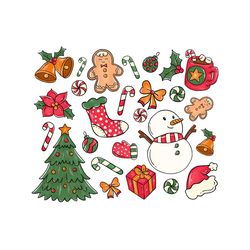 Cute Christmas Pattern PNG