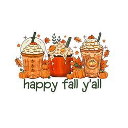 Happy Fall Y'all Autumn PNG