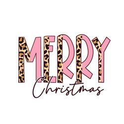 merry christmas leopard pattern png