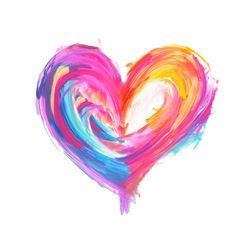 Rainbow Heart Valentines Day PNG