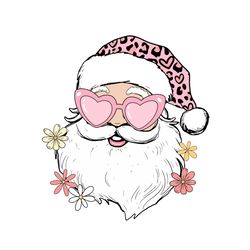 Santa Claus Retro Pink Christmas PNG