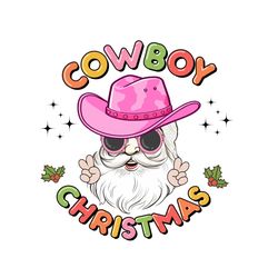 Cowboy Christmas Santa Claus Western PNG