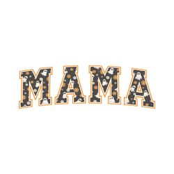 Mama Hippie Ghost Groovy Halloween PNG