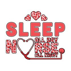 Sleep All Day Nurse All Night Leopard