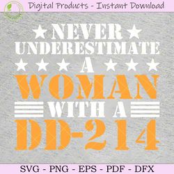 Never Underestimate a Woman with DD 214