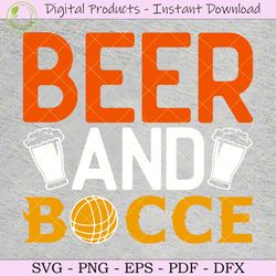 Beer and Bocce SVG TShirt Design