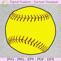 Softball Vector Clip Art Icon Image