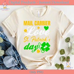 mail carrier love st. patrick's day svg