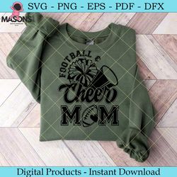 football and cheer mom svg cut file png