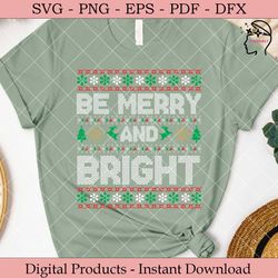 Be Merry and Bright  Svg
