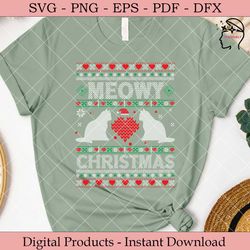 Meowy Christmas  Christmas Ugly Sweater