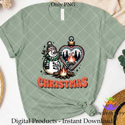 Merry Christmas Snowman Sublimation PNG