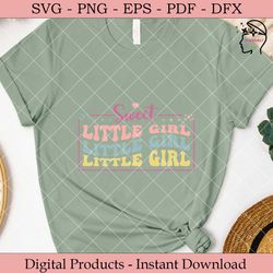 Sweet Little Girl Retro SVG.
