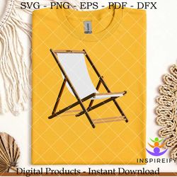 Wooden Beach Chairs  Vector Svg Image