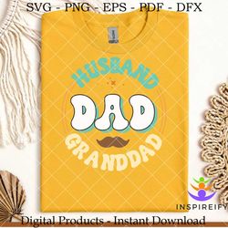 Husband Dad  Retro Father's Day SVG