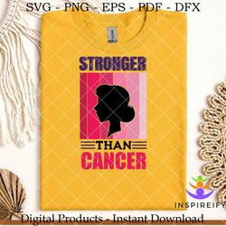 stronger than cancer  breast cancer svg