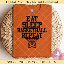 Eat Sleep Basketball Repeat Svg Design
