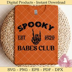 Spooky Babes Club Est 1629 Svg Design