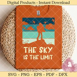 The Sky is the Limit Retro Rock Climbing