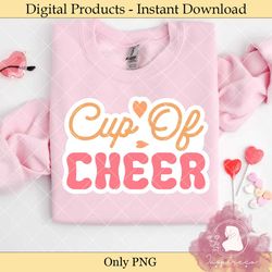 Cup of Cheer – Retro Coffee Sticker PNG