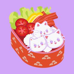 kawaii cat boxed lunch anime