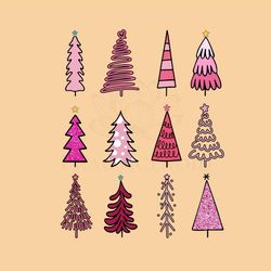 Pink Leopard Christmas Tree PNG