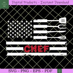 chef knife patriotic us flag