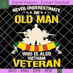 never underestimate an old man veteran