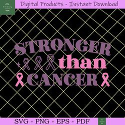 stronger than cancer breast cancer svg