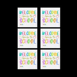 welcome back to school gift tags