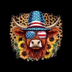 4th of July Cow Png, Cow American Png