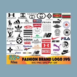 52 Fashion Brand Logo Bundle SVG