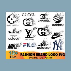 12 Fashion Brand Logo Fade Bundle SVG