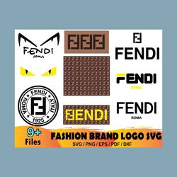 9 Files Fendi Logo Bundle SVG