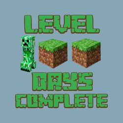 Minecraft Level 100 Days Complete PNG