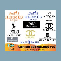 Hermes Chanel Ralph Lauren Brand Logo SVG Bundle