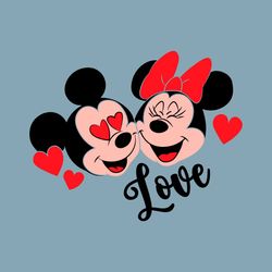 Love Mickey Minnie Happy Valentines SVG