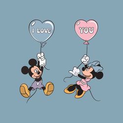 Disney Mickey Minnie I Love You SVG