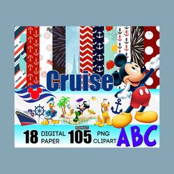 Mickey Wall Paper Cruise Bundle PNG