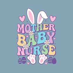Mother Baby Nurse Bunny Easter SVG