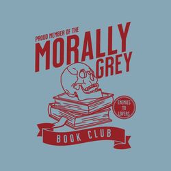 The Morally Grey Book Club Skull SVG