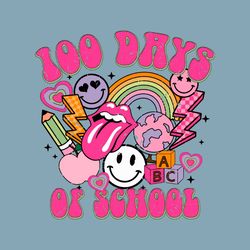Groovy Happy 100 Days Of School SVG