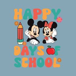 Mickey Minnie Happy 100 Days of School SVG