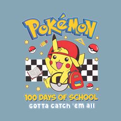 Pokemon 100 Days Of School Pikachu PNG
