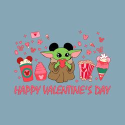 Baby Yoda Happy Valentines Day PNG