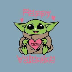 Baby Yoda Happy Valentine SVG