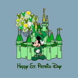 Mickey Castle Happy St Patrick Day PNG