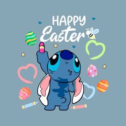 Disney Stitch Happy Easter SVG