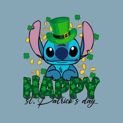 Stitch Happy St Patricks Day PNG